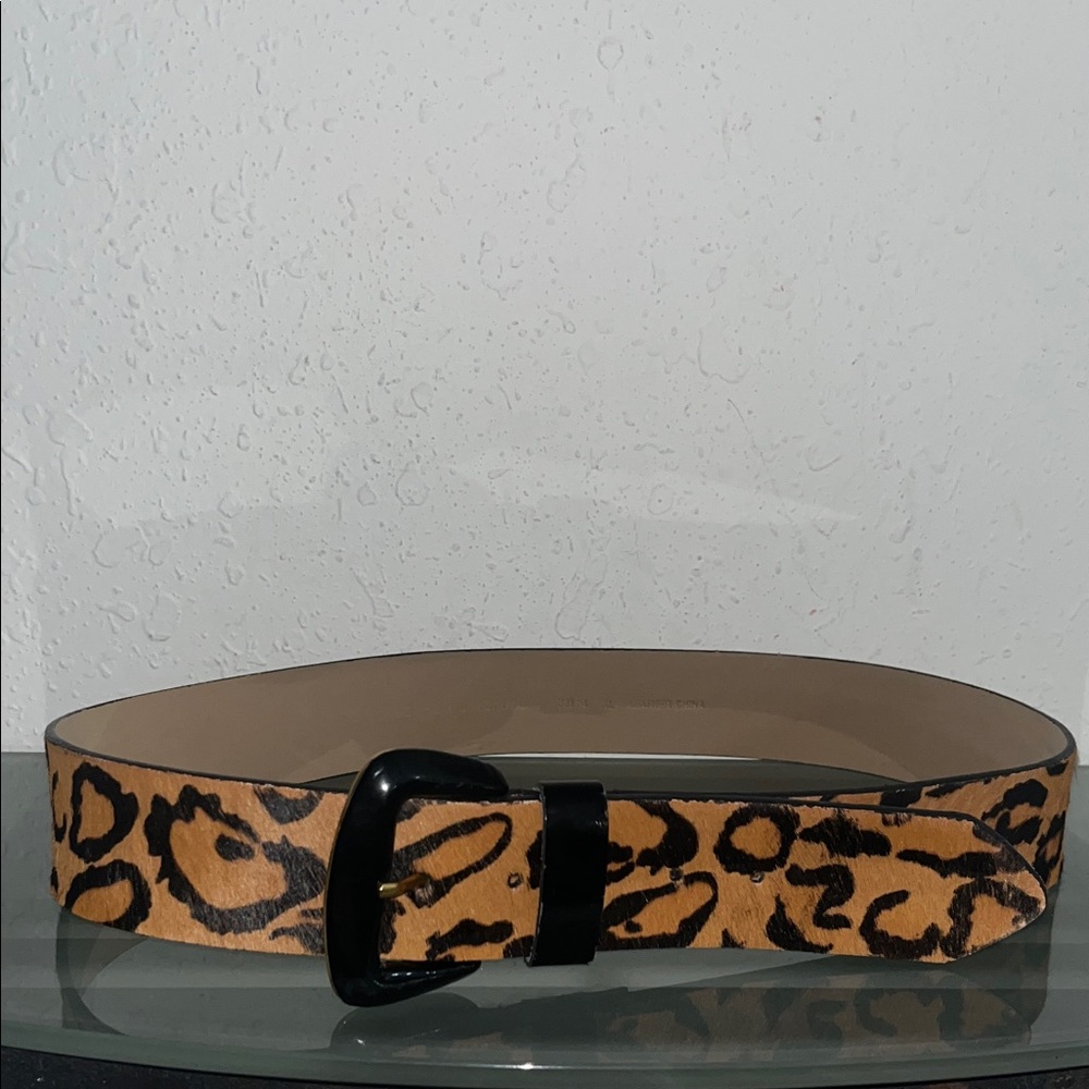 Vintage Another Line Leather animal print belt